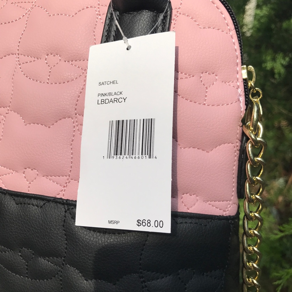 💗BETSEY JOHNSON TAUPE BLACK CROSSBODY SMALL BAG! - Picture 5 of 8